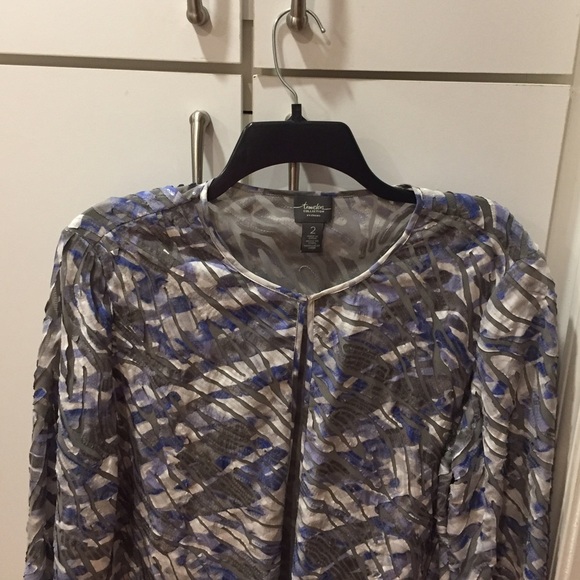 CHICO’S Sparkly Open Front Jacket - 14 EUC - Picture 5 of 6